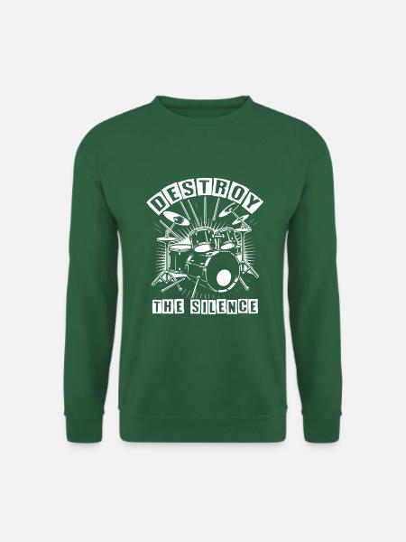 drums drummer rock band - Unisex Sweatshirt - green