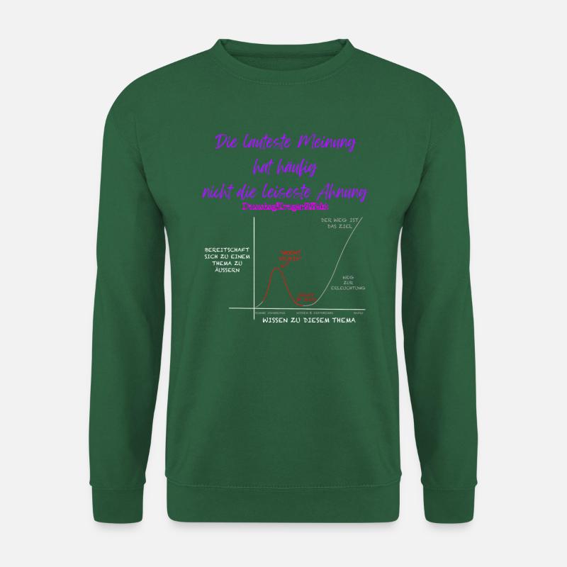 Dunning Kruger Effekt - Unisex Pullover - Grün