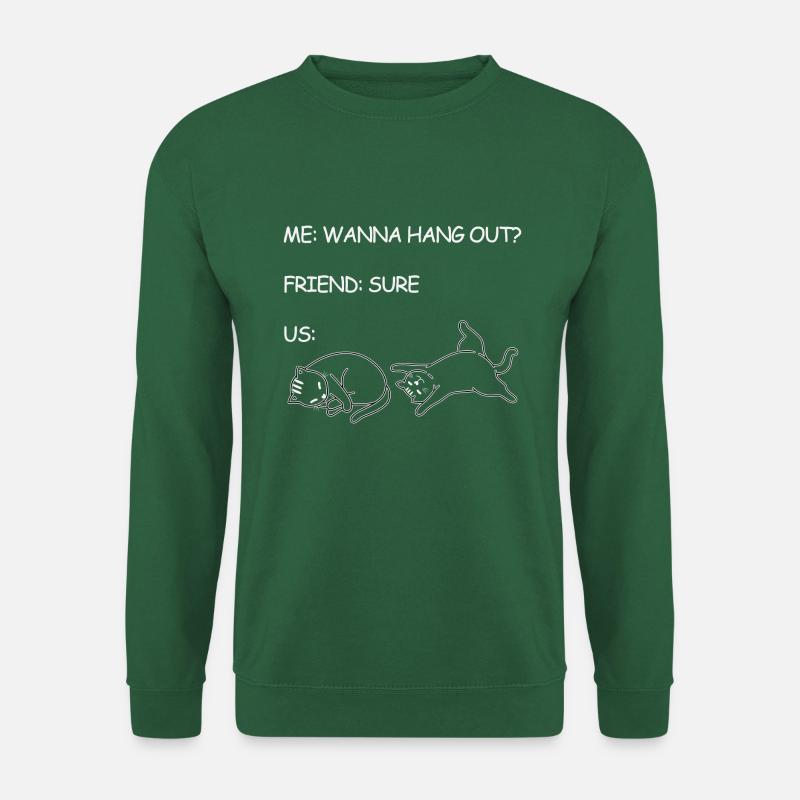 Katzen memes Freunde lustig - Unisex Pullover - Grün