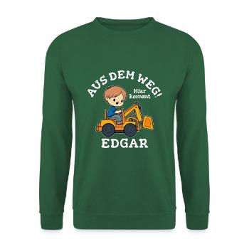 Edgar Vorname Bagger - Unisex Pullover - Grün - Vorne