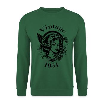 Vintage 1954 - Unisex Pullover - Grün - Vorne
