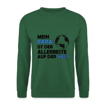 Bester Papa auf der Welt Vatertag Blau - Unisex Pullover - Grün - Vorne