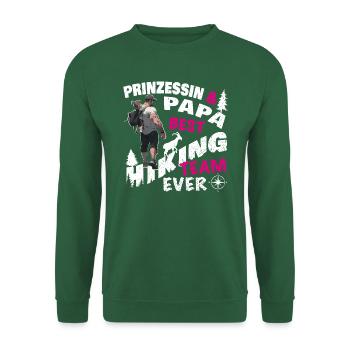 Wandern Berg stolzer Papa Prinzessin Team Vatertag - Unisex Pullover - Grün - Vorne