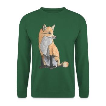 Red fox - Unisex Sweatshirt - green - Front