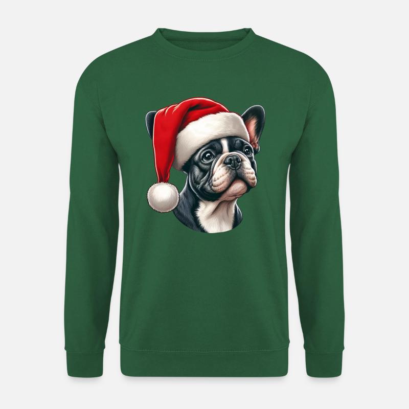 Frenchie Der Weihnachtsmann - Unisex Pullover - Grün