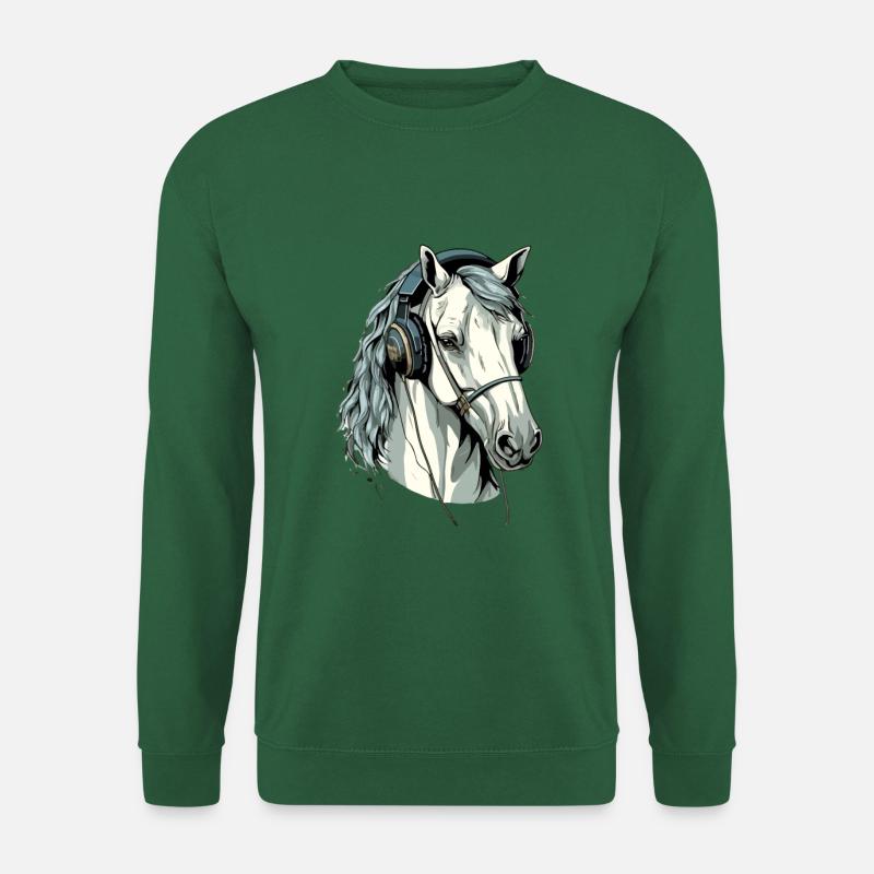 Hapo, das audiophile Pferd - Unisex Pullover - Grün