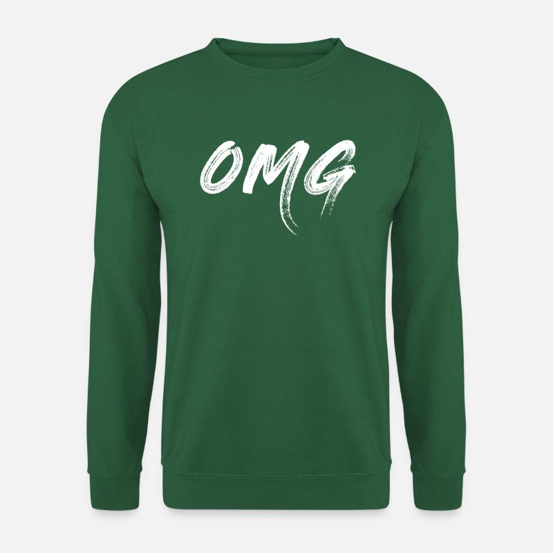 OMG, weiß - Unisex Pullover - Grün