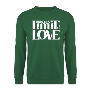 There is no Limit to Love | Polyamor *white* - Unisex Pullover - Grün - Vorne