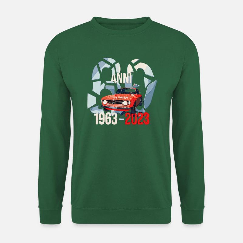 Bertone 60 Anni Illustration im klassischen Rosso - Unisex Pullover - Grün