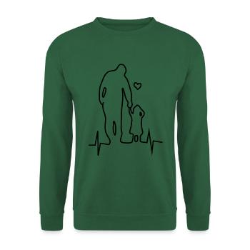 Father daughter heartbeat - Unisex Sweatshirt - green - Front