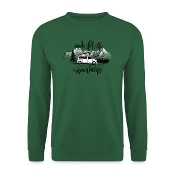 Campster Van - "made for mountains" - Unisex Sweatshirt - green - Front