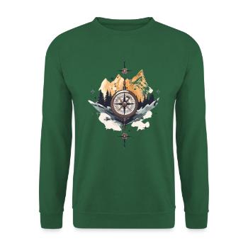Compass Snow Landscape - Unisex Sweatshirt - green - Front