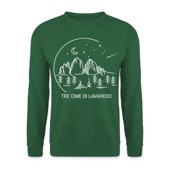 Drei Zinnen Tre Cime di Lavaredo Dolomiten Italien - Unisex Pullover - Grün - Vorne