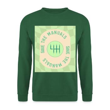 Save The Manuals Design für Petrolheads - grün - Unisex Pullover - Grün - Vorne