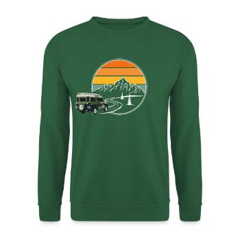 Landy Serie 3 Santana - Berge - Roadtrip - Natur - Unisex Pullover - Grün - Vorne