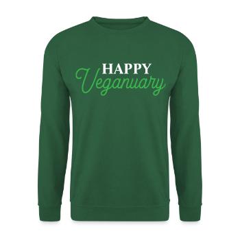 HAPPY VEGANUARY - VÉGÉTALIEN - VEGANER - Sweat-shirt Unisexe - vert foncé - Devant