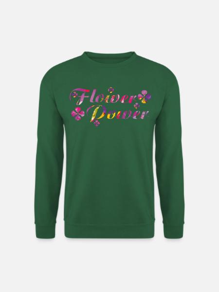 Flower Power - Unisex Pullover - Grün