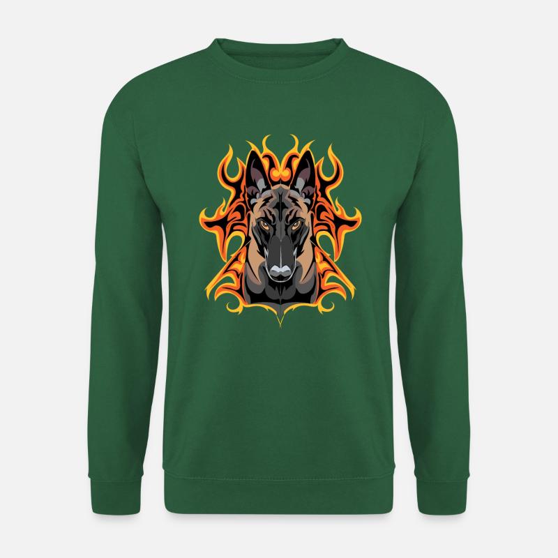 Malinois-Blitz - Unisex Pullover - Grün