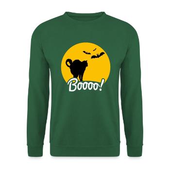 Cat in the Moonlight, Halloween 2024 Outfit Motif - Unisex Sweatshirt - green - Front