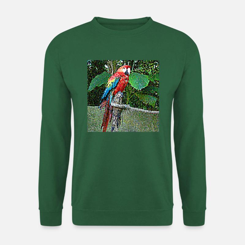 Ein sehr neugieriger Papagei - Unisex Pullover - Grün