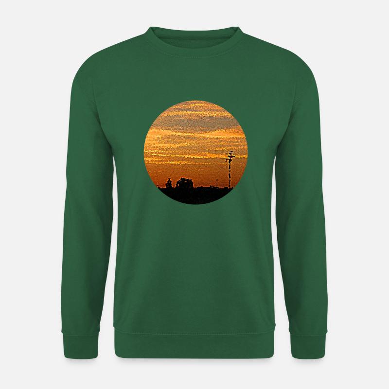 Der goldene Himmel im Sommer - Unisex Pullover - Grün