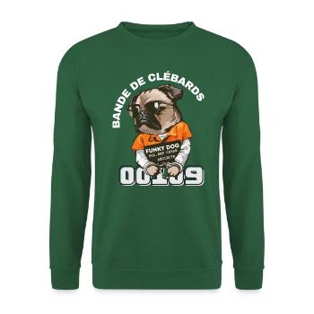 funky Dog, band of clebards - Unisex Sweatshirt - green - Front
