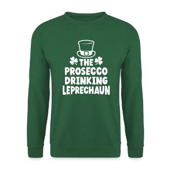 Der Prosecco trinkende Kobold - Unisex Pullover - Grün - Vorne