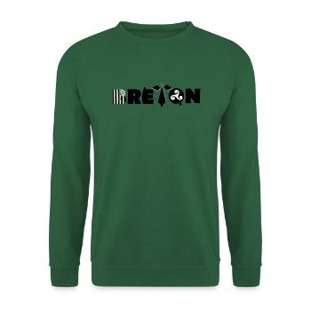 BRETON de bretagne et fier de l'être BZH - Sweat-shirt Unisexe - vert foncé - Devant
