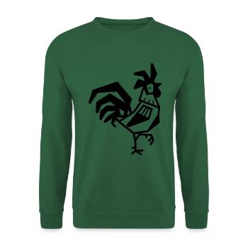 Oiseau coq poulets - Sweat-shirt Unisexe - vert foncé - Devant