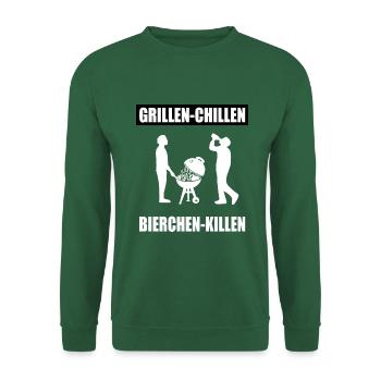 BBQ - Unisex Pullover - Grün - Vorne