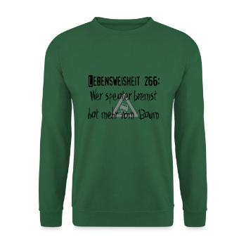 Lebensweisheit 266 - Unisex Pullover - Grün - Vorne