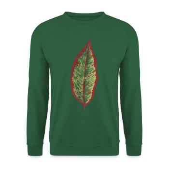 Philodendron feuille plantlover plantes botaniques - Sweat-shirt Unisexe - vert foncé - Devant