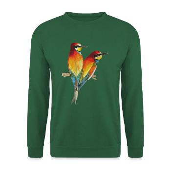 Bienenfresser Vögel Paradiesvogel Merops apiaster - Unisex Pullover - Grün - Vorne