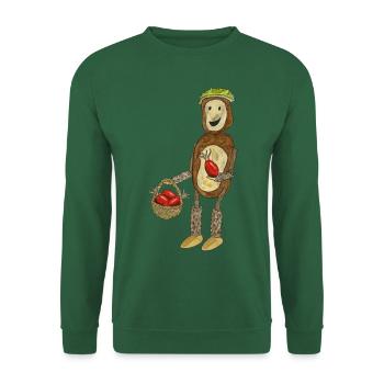 Chestnut Man Cute Autumn Rosehip Fun - Unisex Sweatshirt - green - Front