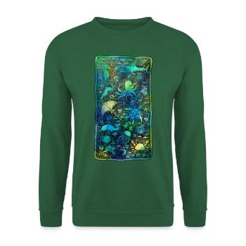 Meerestiere Underwater Love tauchen Aquarium Riff - Unisex Pullover - Grün - Vorne