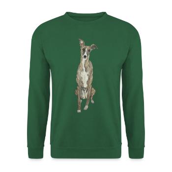 Lévrier Lévrier Chien Amour Chien Sport Doglove - Sweat-shirt Unisexe - vert foncé - Devant