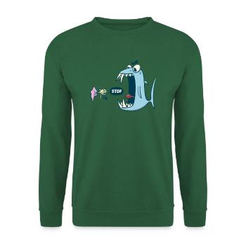 Stop - Klein gegen groß - Unisex Pullover - Grün - Vorne