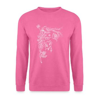 Fleurs Art Nouveau Motif Art Nouveau - Sweat-shirt Unisexe - rose - Devant
