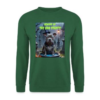 Blue Staffordshire Bull Terrier Halloween - Sweat-shirt Unisexe - vert foncé - Devant