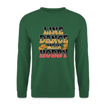 Design de danse en ligne coloré avec chapeau de cow-boy - Sweat-shirt Unisexe - vert foncé - Devant