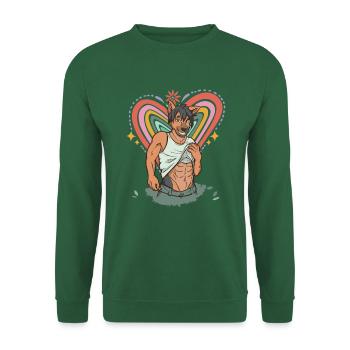 Fier LGBT Anime Furry Cosplay Sexy Fox - Sweat-shirt Unisexe - vert foncé - Devant