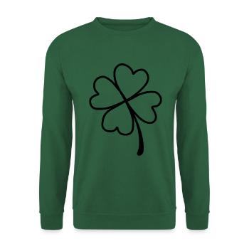 Trèfle chance bonne santé - Sweat-shirt Unisexe - vert foncé - Devant