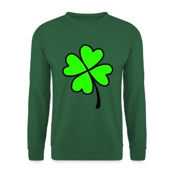 Trèfle chance bonne santé - Sweat-shirt Unisexe - vert foncé - Devant