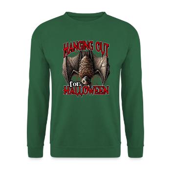 Hanging Out for Halloween Bat - Unisex Sweatshirt - green - Front