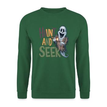 Haunt and Seek Funny Halloween Ghost - Unisex Sweatshirt - green - Front
