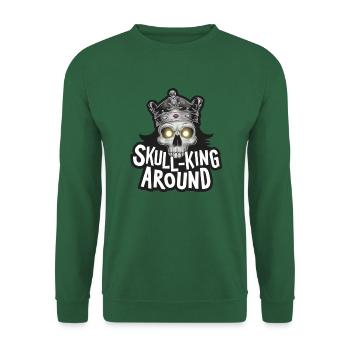 Skull-King Around Funny Skeleton King Design - Unisex Sweatshirt - green - Front
