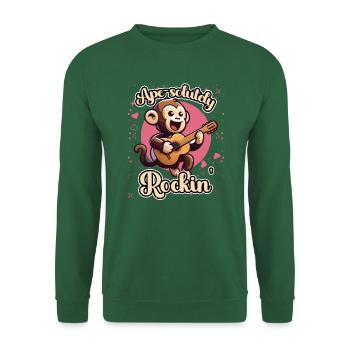 Ape-solutety Absolutely Rockin' Monkey Guitar - Unisex Sweatshirt - green - Front