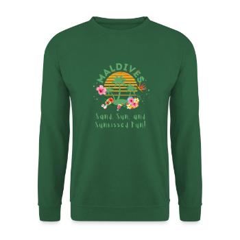 Malediven Sand, Sonne und sonnenverwöhnter Spaß Tropisch - Unisex Pullover - Grün - Vorne
