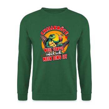 Chill crapaud parce que le stress n’est pas mon truc - Sweat-shirt Unisexe - vert foncé - Devant