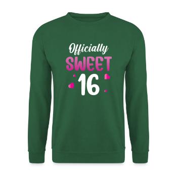Officiellement Sweet 16 - Sweat-shirt Unisexe - vert foncé - Devant